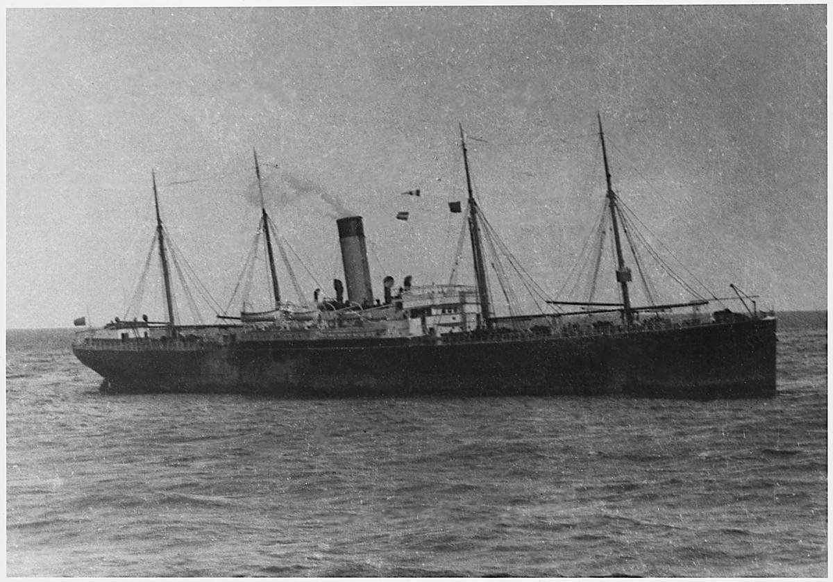 SS Californian seen from the side on open water.